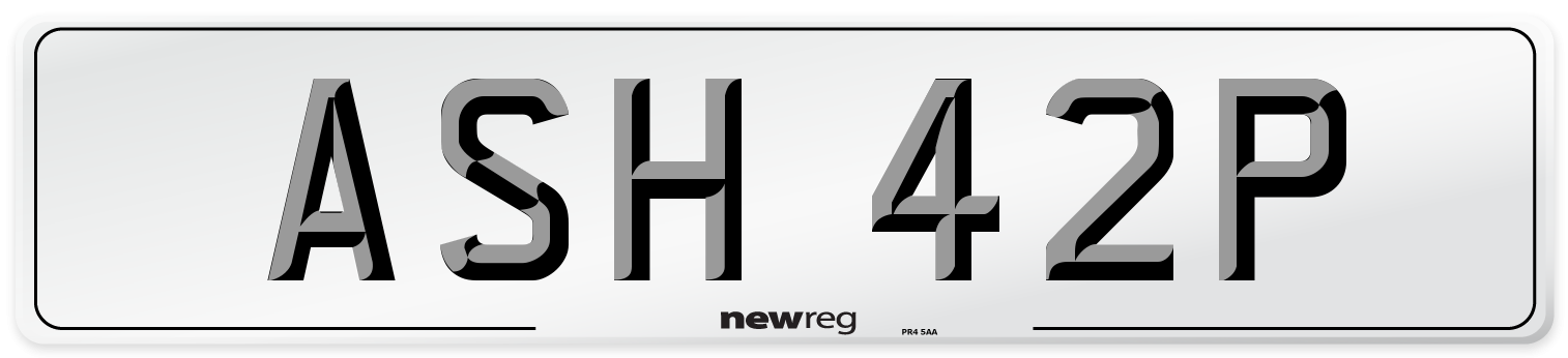 ASH 42P Number Plate from New Reg